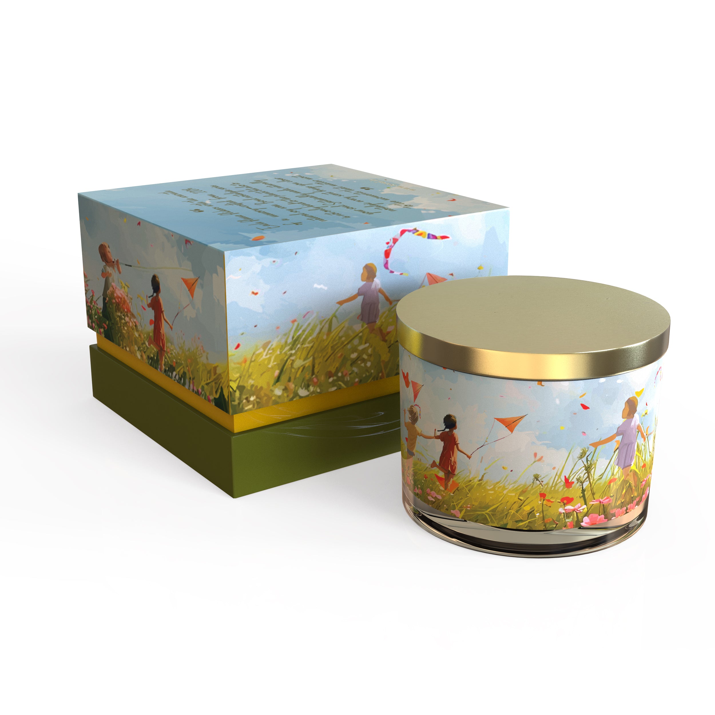 3 Wick Glass with Lid